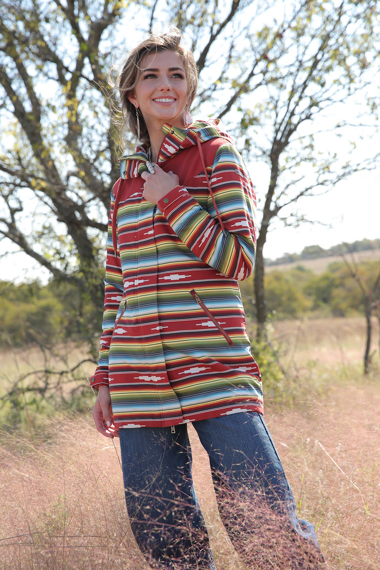 Cruel Denim Southwestern Red Hooded Jacket