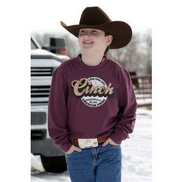Cinch American Pride LS Tee Purple