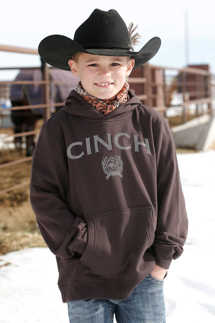 Cinch Boy's Cinch Hoodie Brown