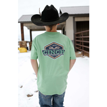 Cinch Boy's Lead This Life Tee Green