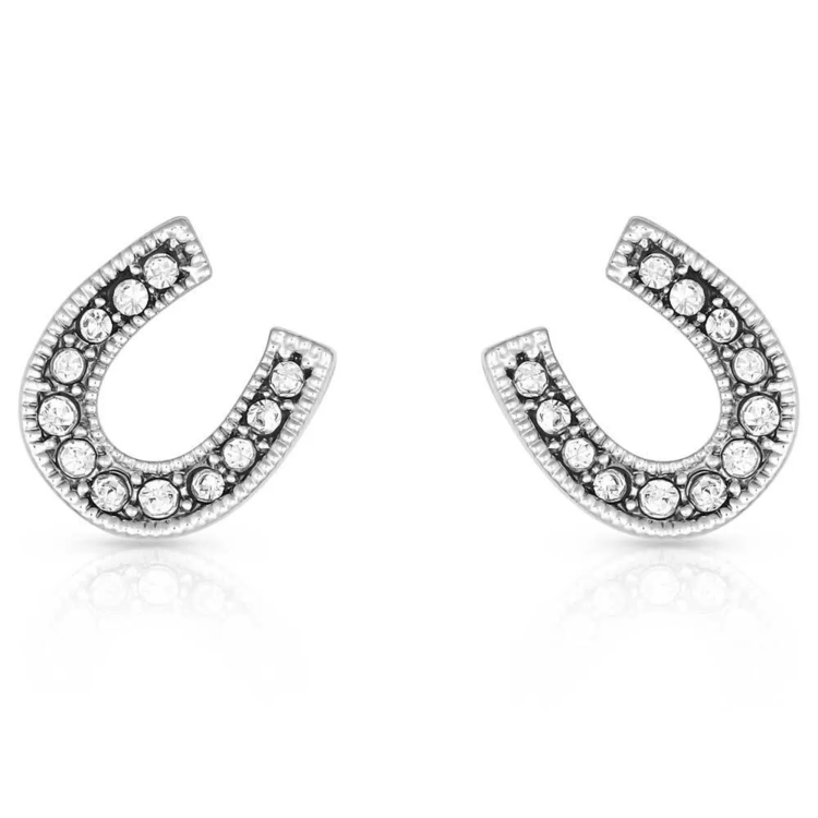 Montana Silversmiths Crystal Clear Stuck on Luck Post Earrings