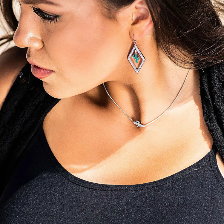 Montana Silversmiths Two Sides To Every Cactus Necklace