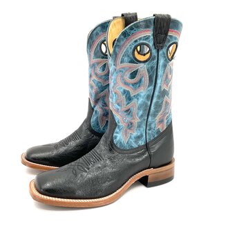 Boulet Mens Exotics Ostrich Belly Black