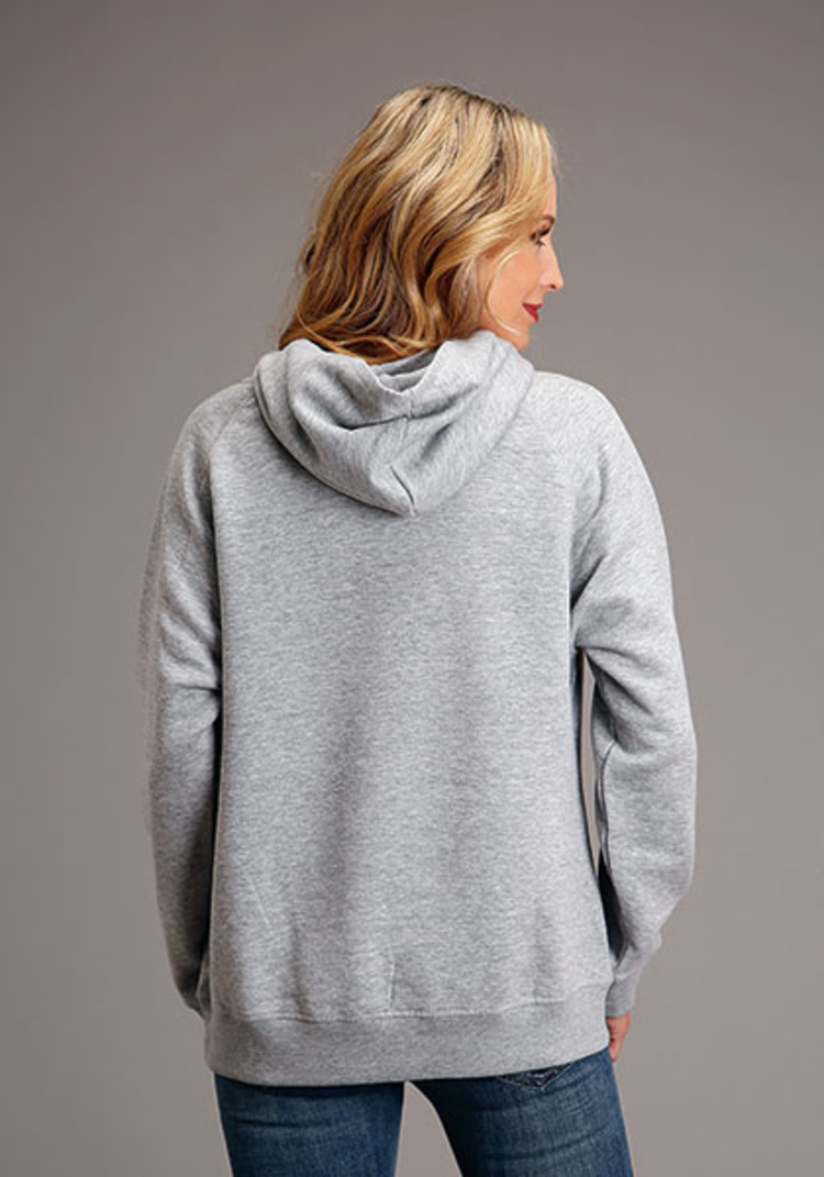 Stetson Chain Stitch Embroidery Hoodie Grey