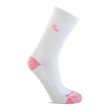 Old West Women's Crew Boot Socks 3PK White