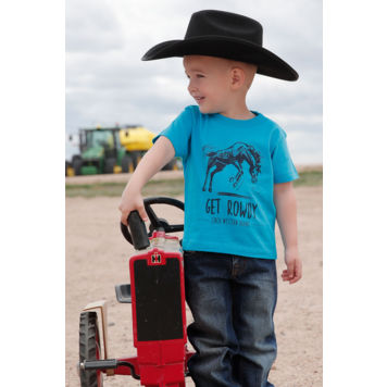 Cinch Get Rowdy Turquoise Tee
