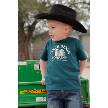 Cinch Boys Lead Don't Follow Green Tee