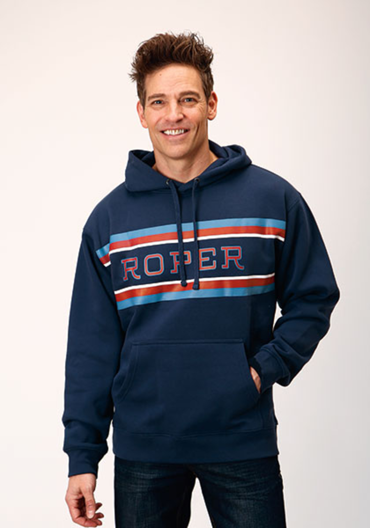 Roper Heathered Hoodie Sweatshirt Navy