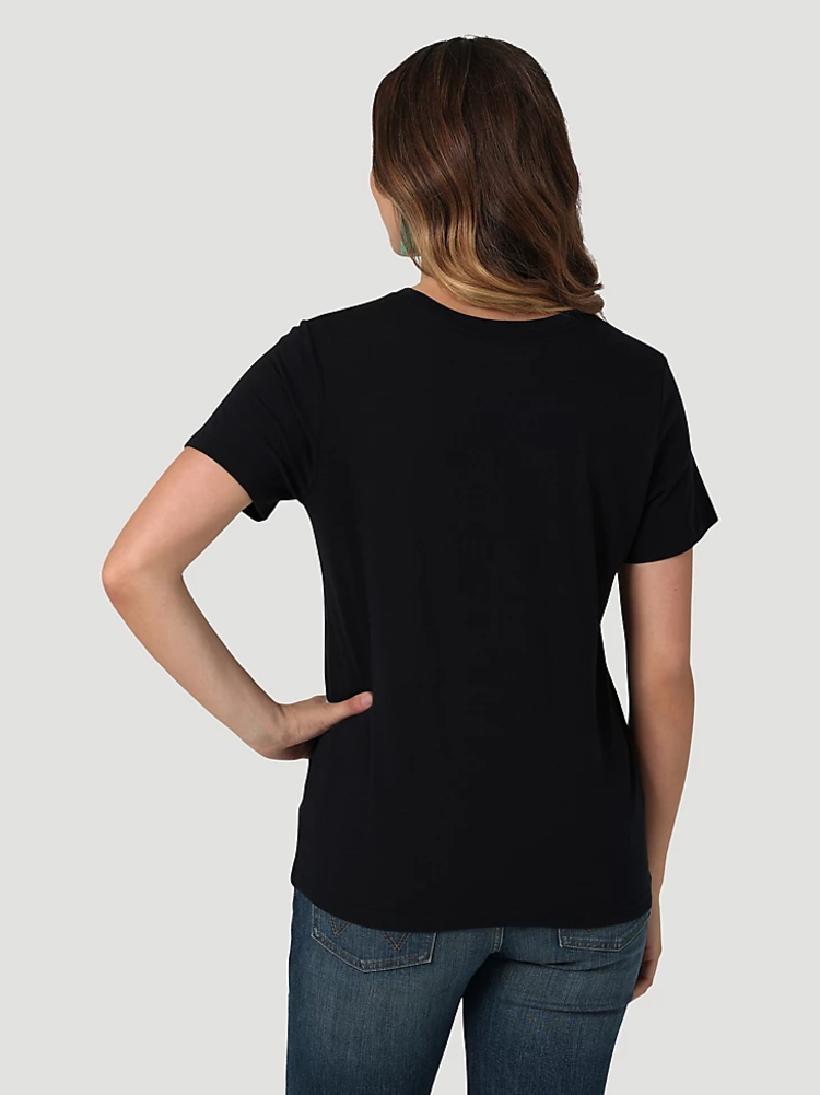 Wrangler Retro Long Live Cowboys T-Shirt Jet Black