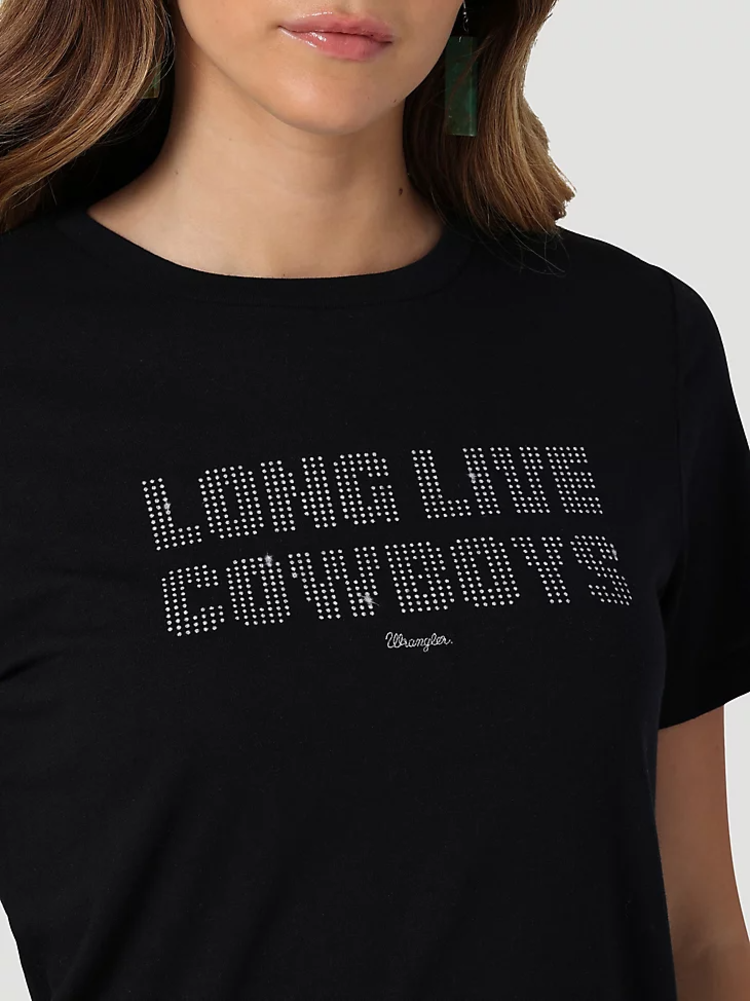 Wrangler Retro Long Live Cowboys T-Shirt Jet Black