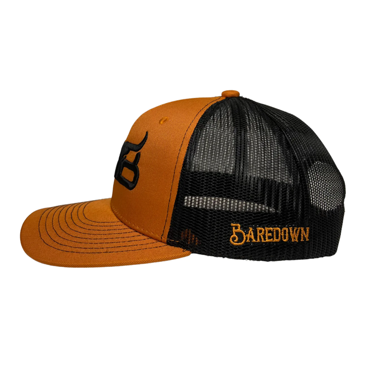 Baredown Brand Caramel and Black Cap