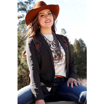 Cruel Denim Georgette Blazer Brown