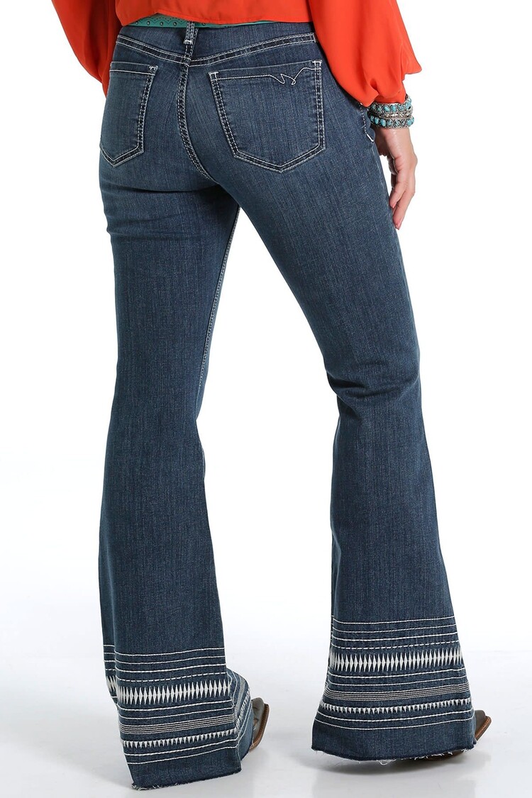 Cruel Denim Hannah Slim Fit Super-Flare Dark Stonewash