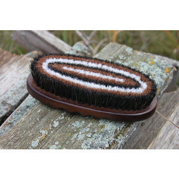 Tail Tamer Wood Short Horse Hair Oval Brush