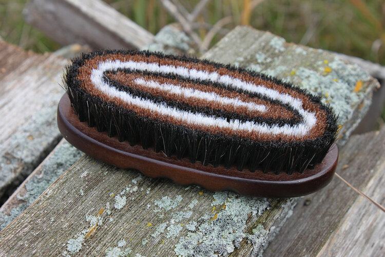Tail Tamer Wood Short Horse Hair Oval Brush