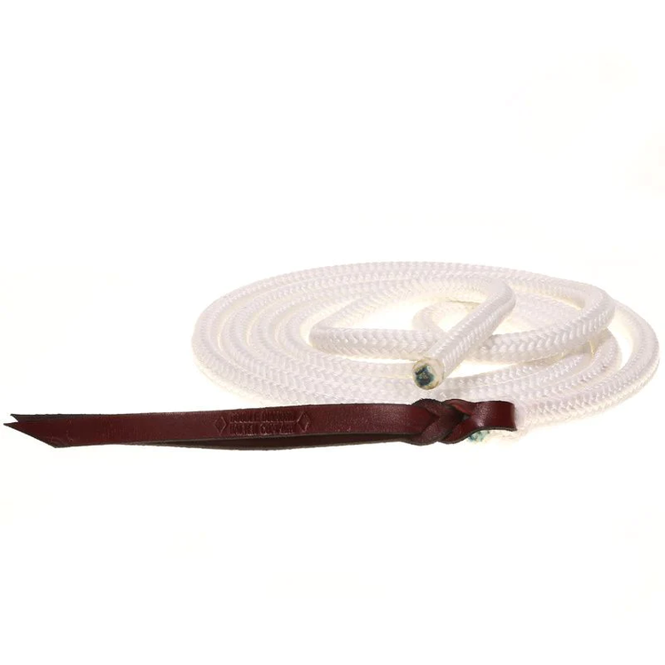 Double Diamond Halter Company 14' x 1/2" Treeline Brannaman Lead White