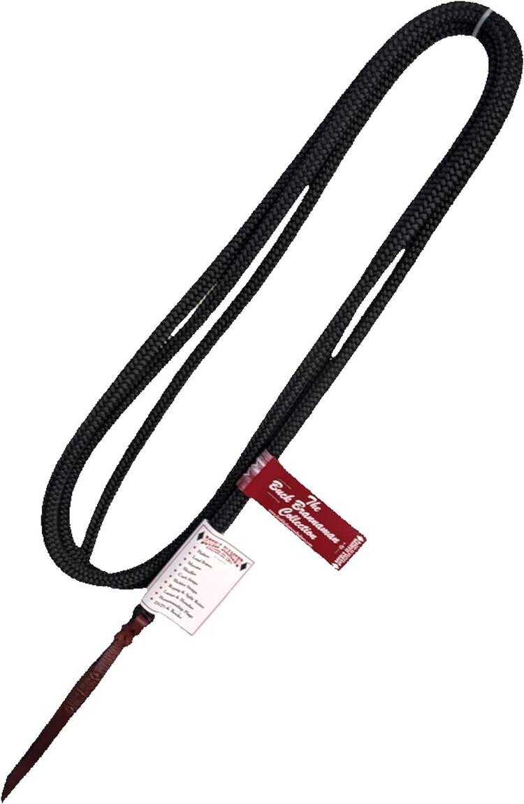 Double Diamond Halter Company 12' x 1/2" Treeline Brannaman Lead Black