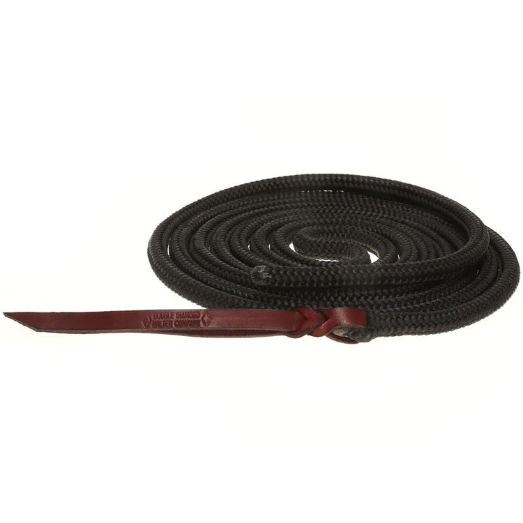 Double Diamond Halter Company 14' x 1/2" Treeline Brannaman Lead Black
