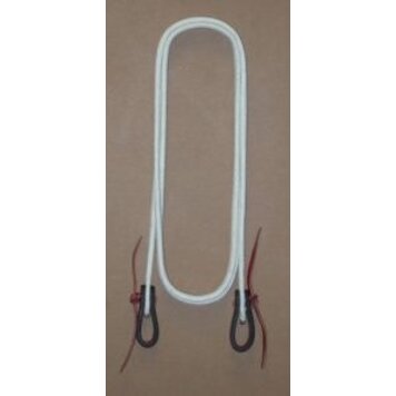 Double Diamond Halter Company 1/2" Flat Waxed Rope Rein White