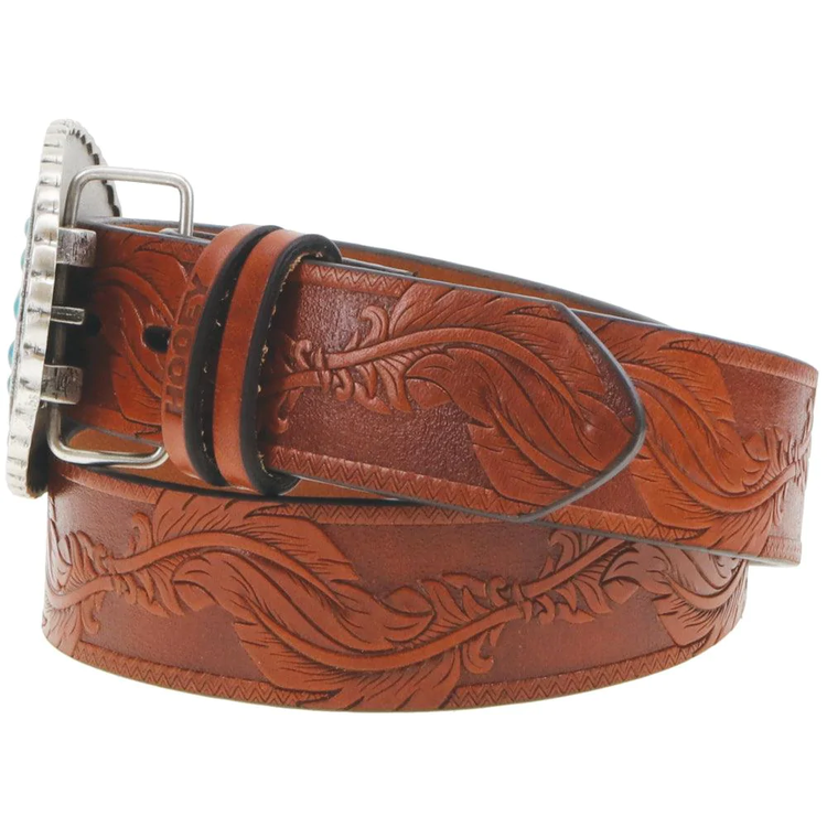 HOOey "Sioux" Ladies Belt with Turquoise Rodeo Buckle