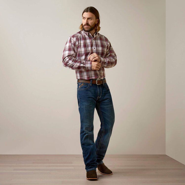 Ariat Pro Series Adrian Classic Fit Shirt Maroon