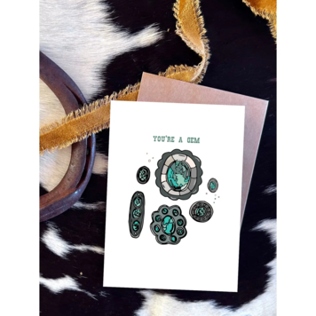 You're A Gem Western Card