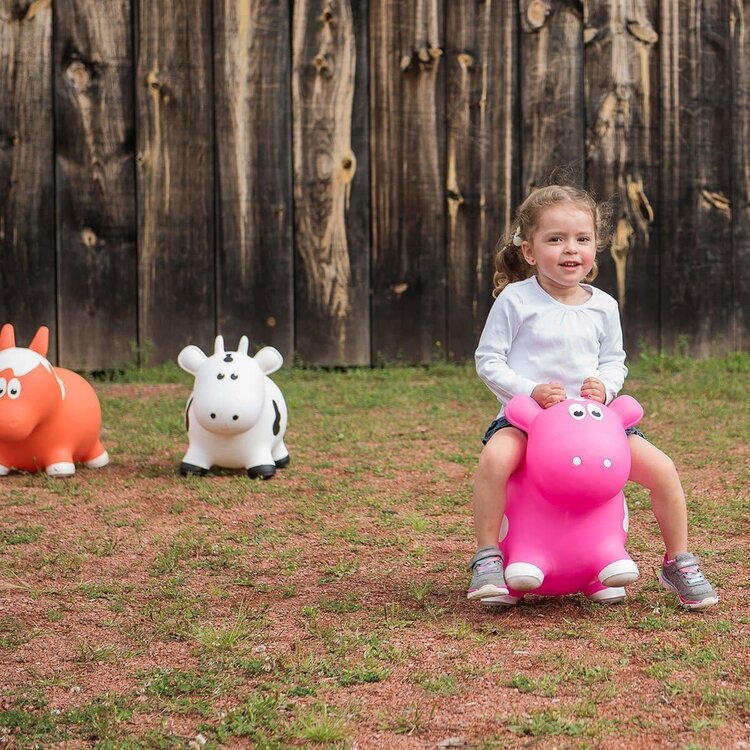 Farm Hoppers Jumping Animals Pink Cow