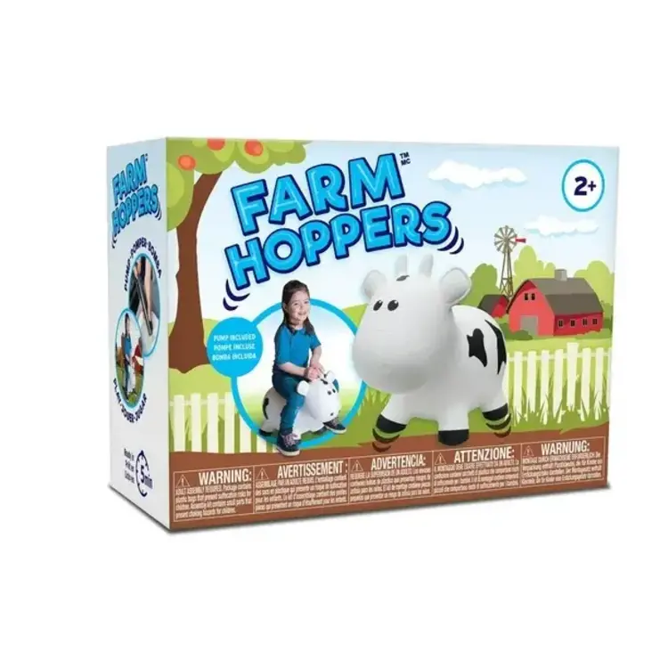 Farm Hoppers Jumping Animals White Cow