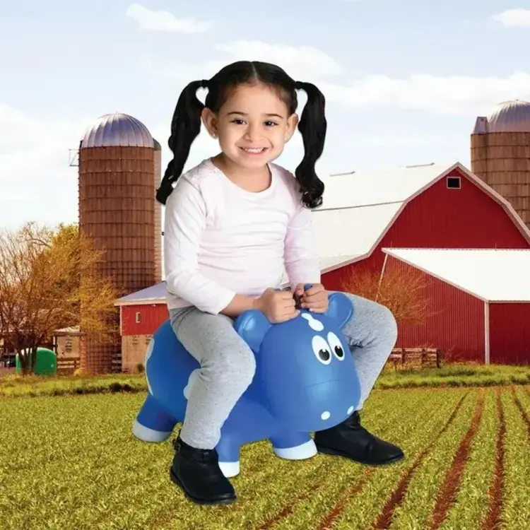 Farm Hoppers Jumping Animals Blue Cow