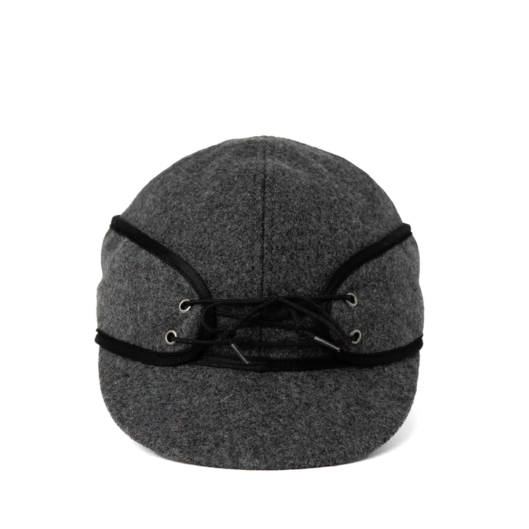 Crown Cap Wool Blend Railroad Hat Charcoal