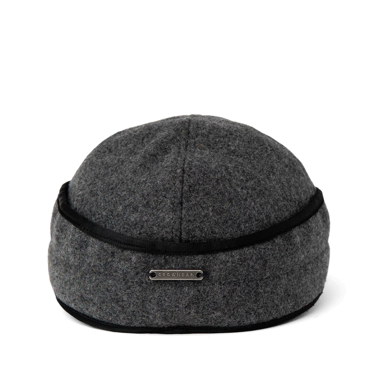 Crown Cap Wool Blend Railroad Hat Charcoal