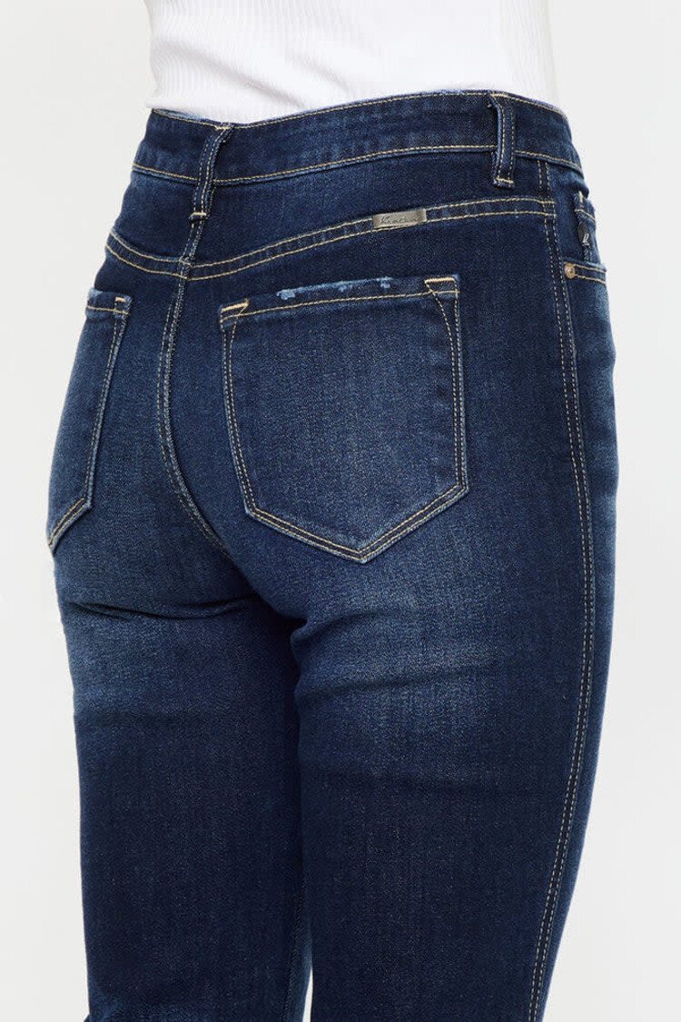 KanCan Luke High Rise Flare Dark Wash