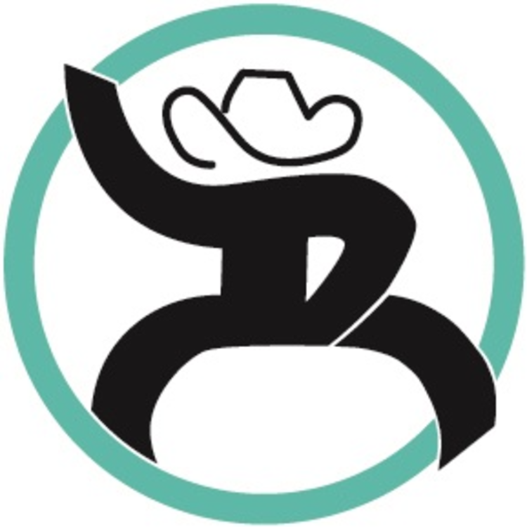 HOOey Roughy Strap Sticker Turquoise/Grey