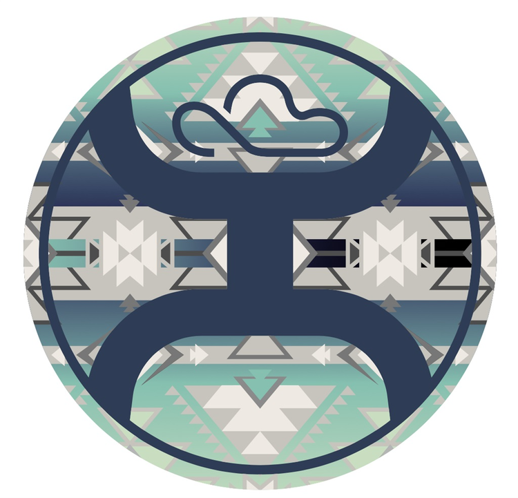 HOOey Hooey 2.0 Sticker Aztec Teal/Blue