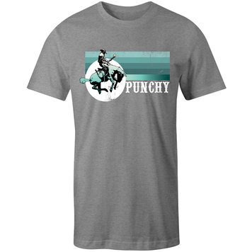 HOOey Punchy Crew Neck Tee Grey/ Turquoise/ White Logo