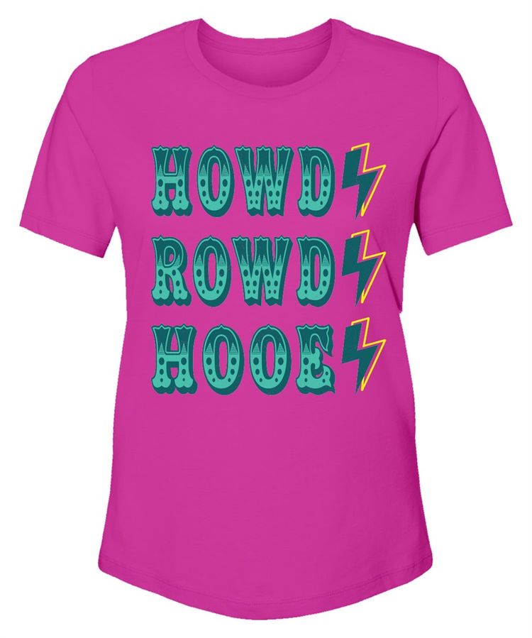 HOOey "Howdy Rowdy Hooey" Tee Fuchsia