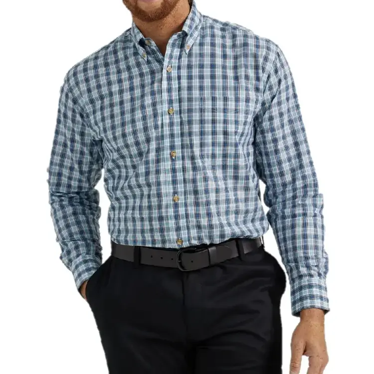Wrangler Riata Classic Fit Plaid Dress Shirt
