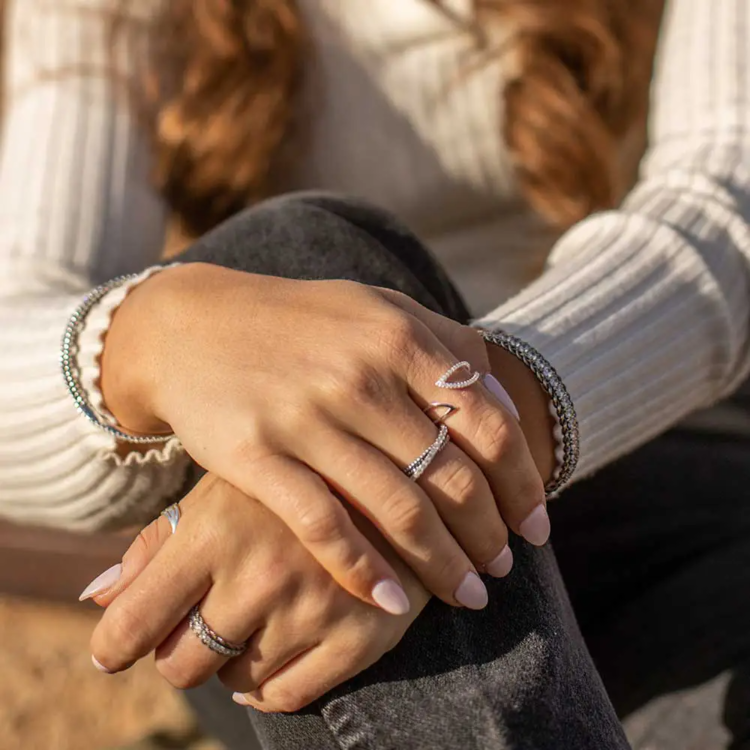 Montana Silversmiths Crystal Crossover Open Ring