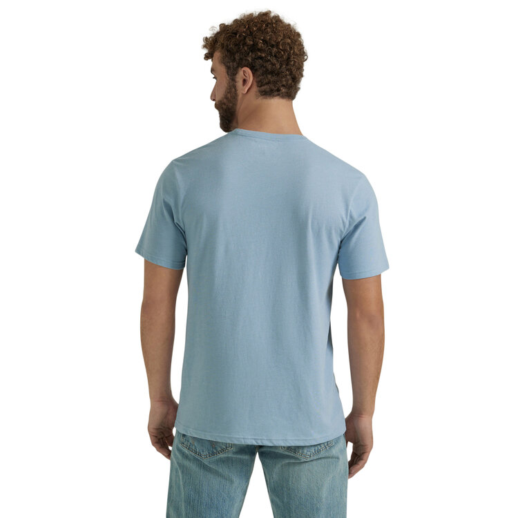 Wrangler George Strait Hat Graphic Tee Ashley Blue Heather