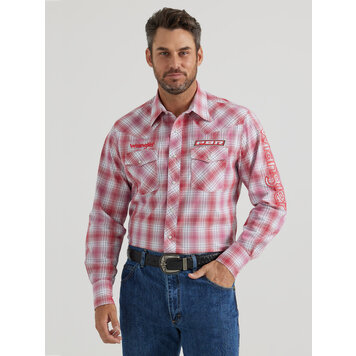 Wrangler PBR Logo Snap Shirt Red