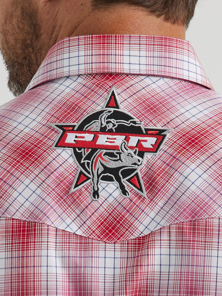 Wrangler PBR Logo Snap Shirt Red