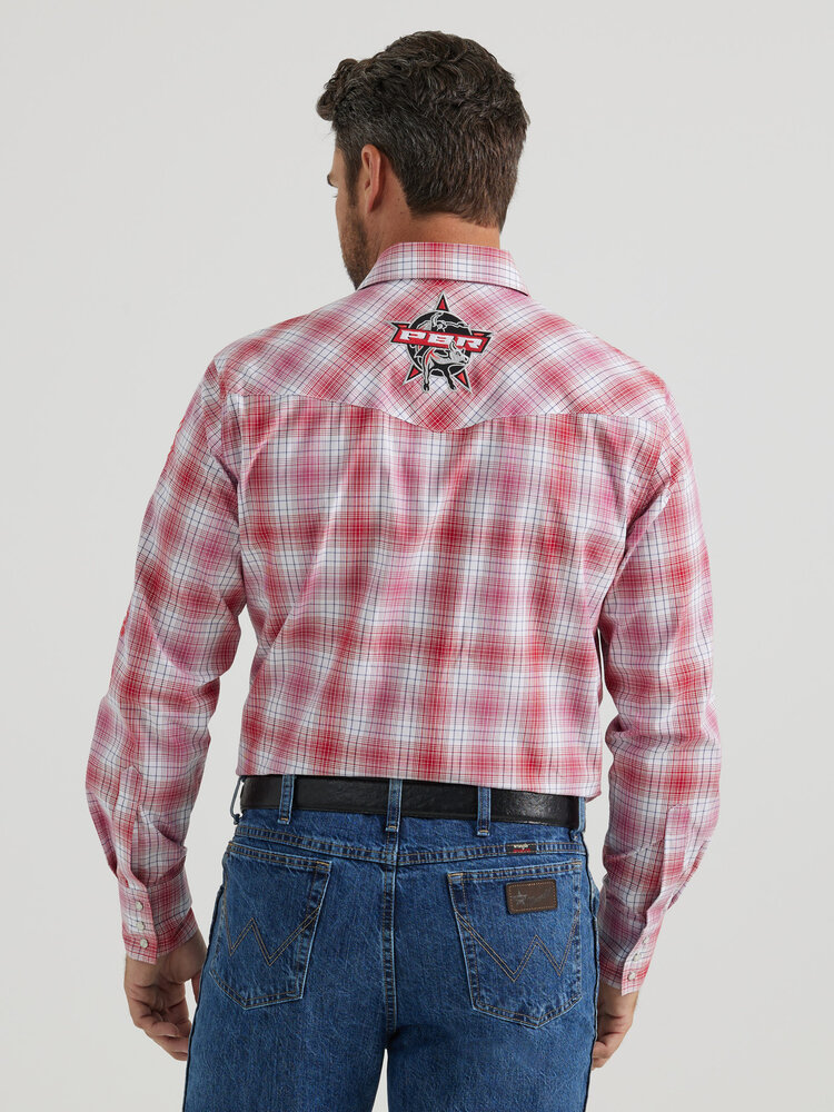 Wrangler PBR Logo Snap Shirt Red