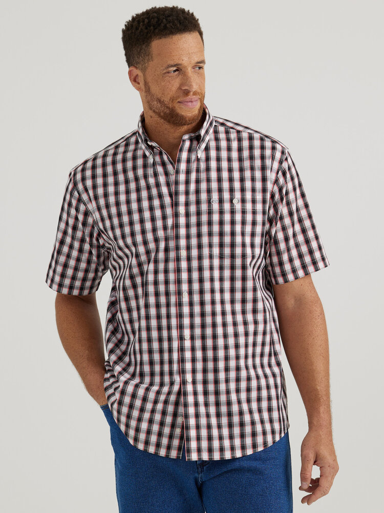 Wrangler Classic SS Button Shirt Black/White