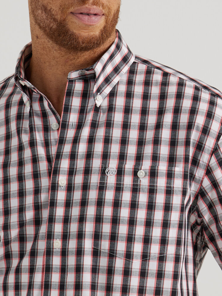 Wrangler Classic SS Button Shirt Black/White