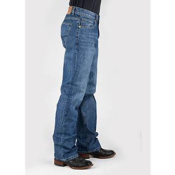 Stetson Modern Fit Seams Back Pocket Jean Medium Wash
