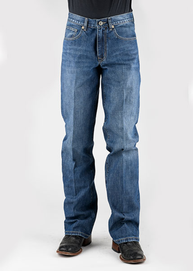 Stetson Modern Fit Seams Back Pocket Jean Medium Wash