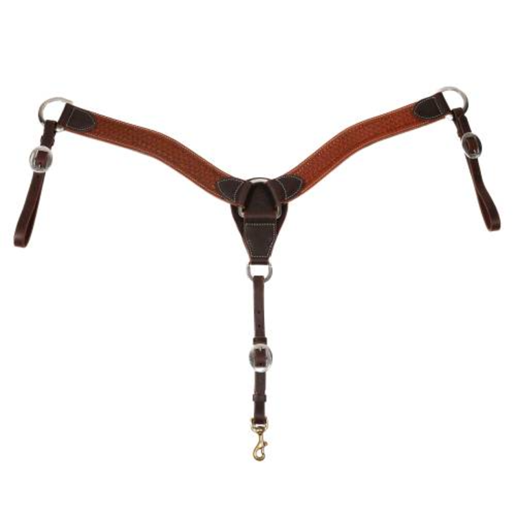 Professional's Choice Hand Stamped Contoured Breast Collar Oiled Basketweave