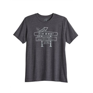 Tin Haul Arrow Sign Screen Print Tee Grey