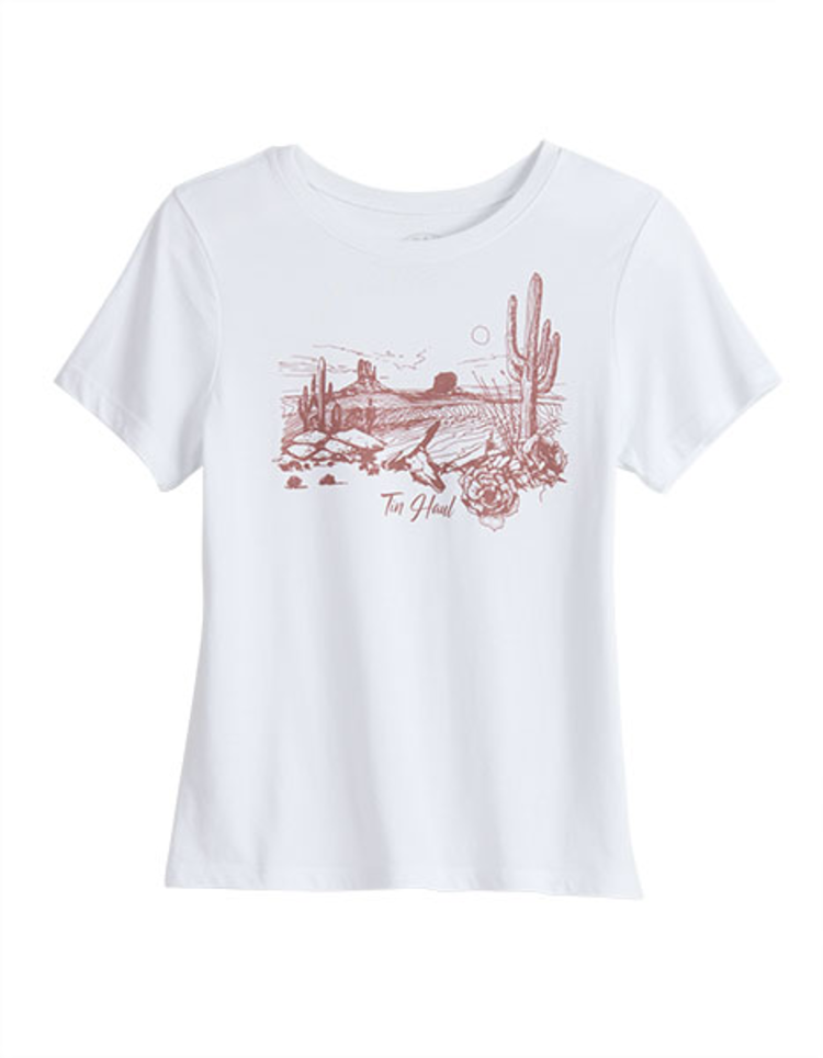 Tin Haul Desert Scene Tee White