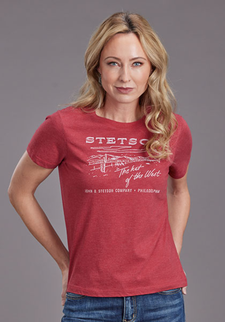 Stetson The Hat of the West Tee Red